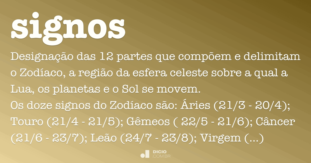 Signos Dicio, Dicionário Online de Português