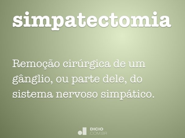 simpatectomia