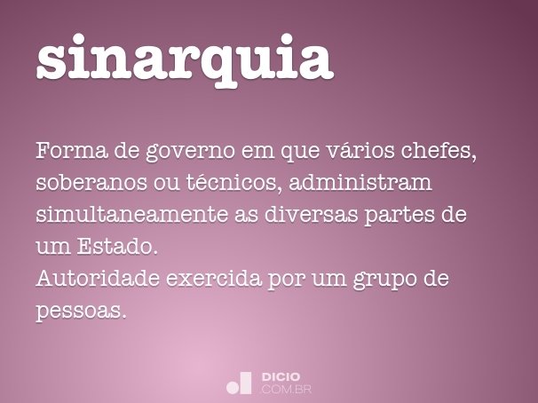 Sinarquia - Dicio, Dicionário Online de Português