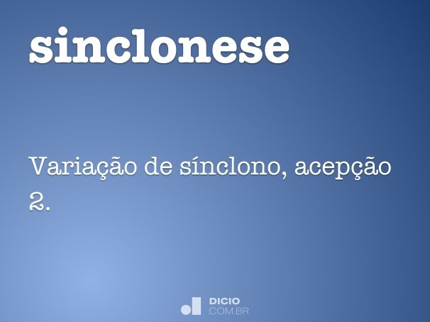 sinclonese