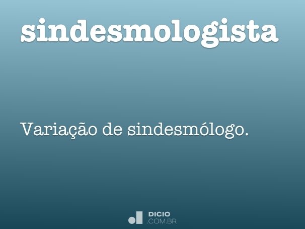 sindesmologista