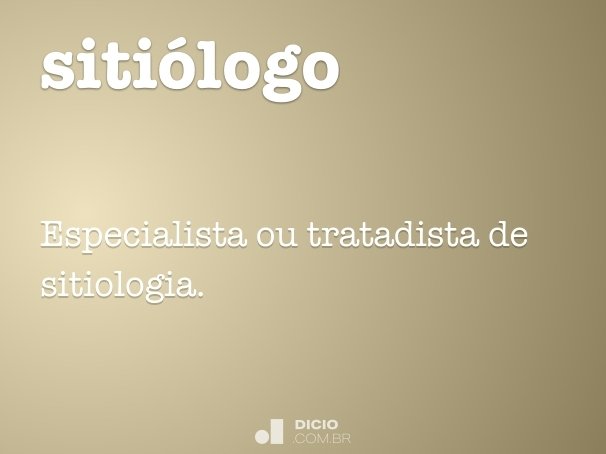 sitiólogo