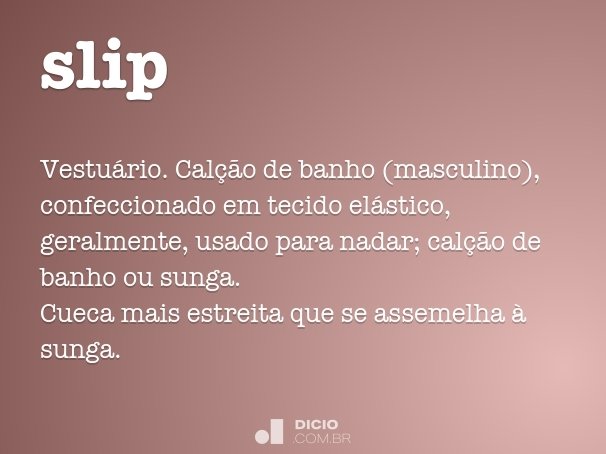 slip on que significa