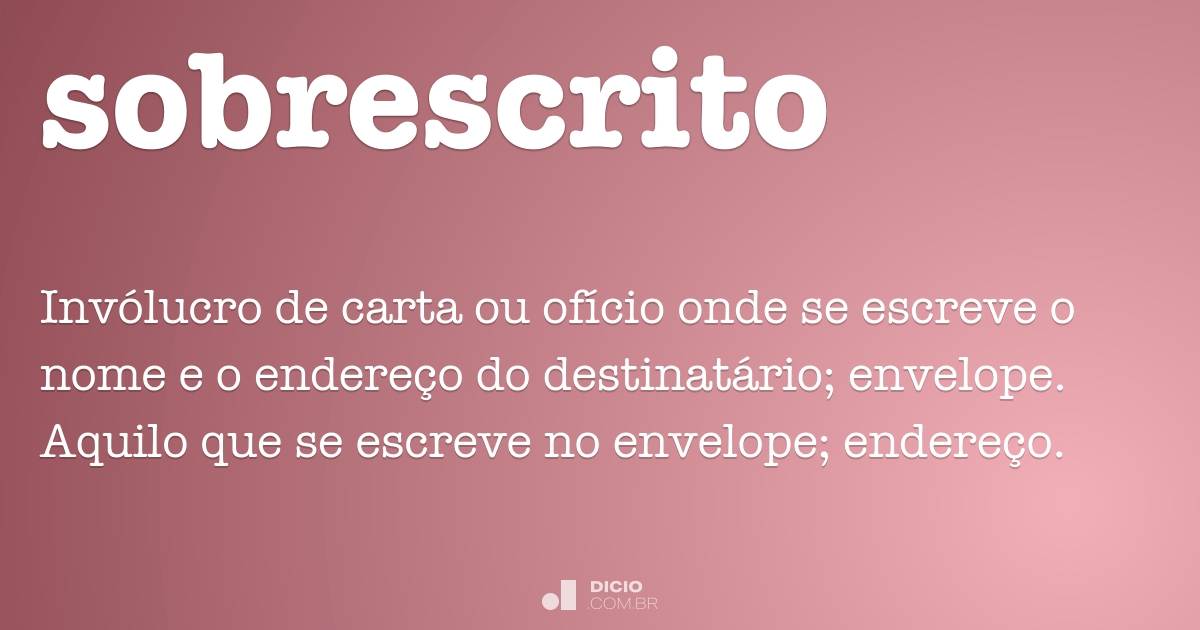 Sobrescrito - Dicio, Dicionário Online de Português