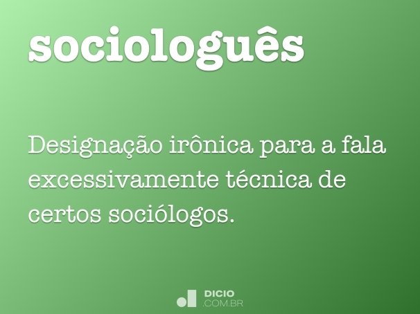 sociologuês