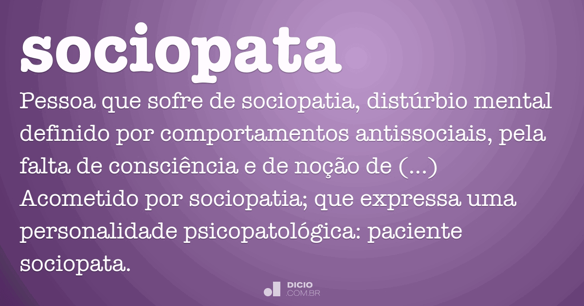 Sociopata Dicio, Dicionário Online de Português