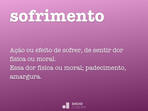 sofrimento