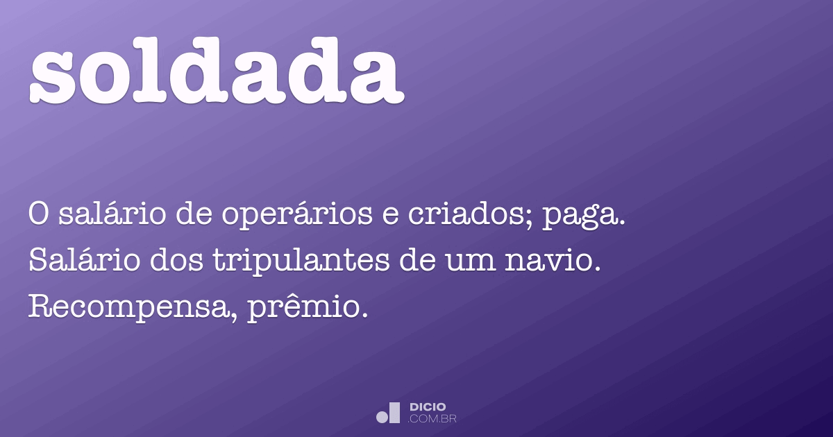 Soldada Dicionário Online de Português