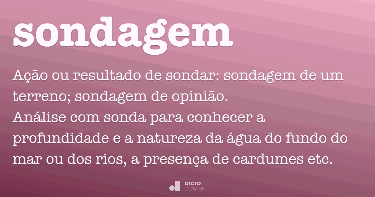 Significado de Sondagem