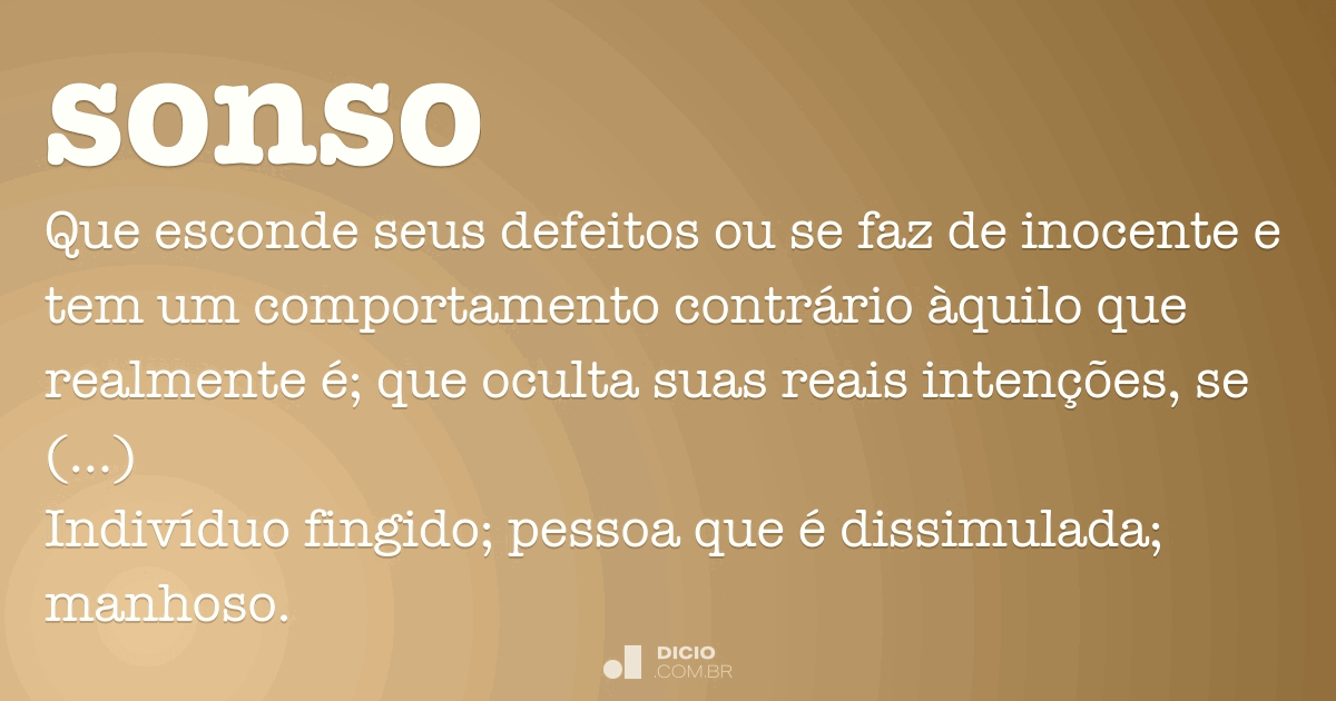 Sonso Dicio Dicionario Online De Portugues