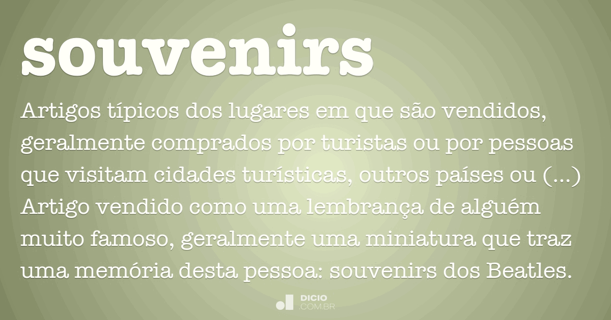 Souvenirs Dicio, Dicionário Online de Português