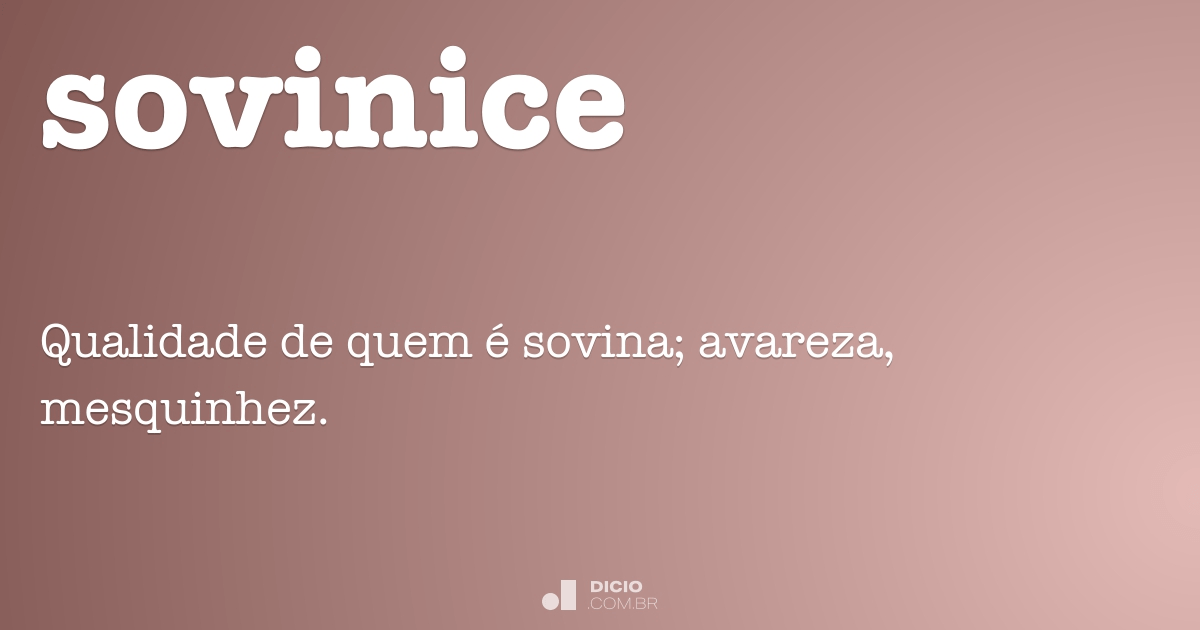 Sovinice - Dicio, Dicionário Online de Português