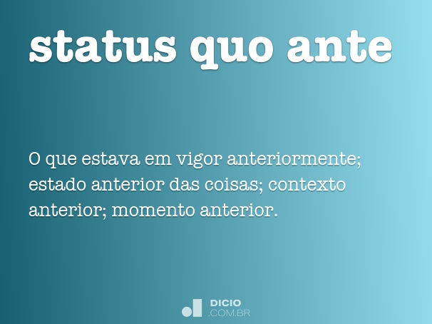 status quo ante