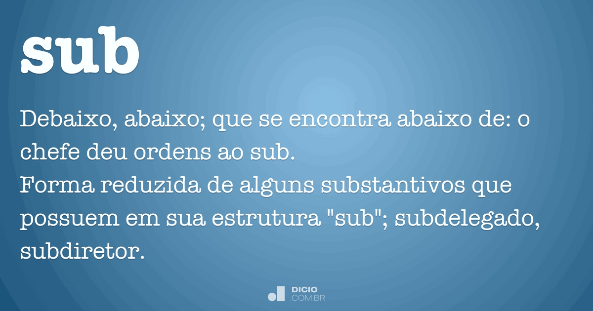 O que é homem Sub?