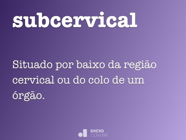 subcervical