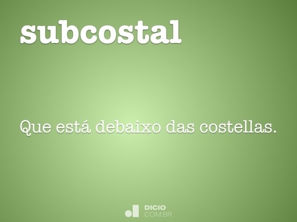 subcostal