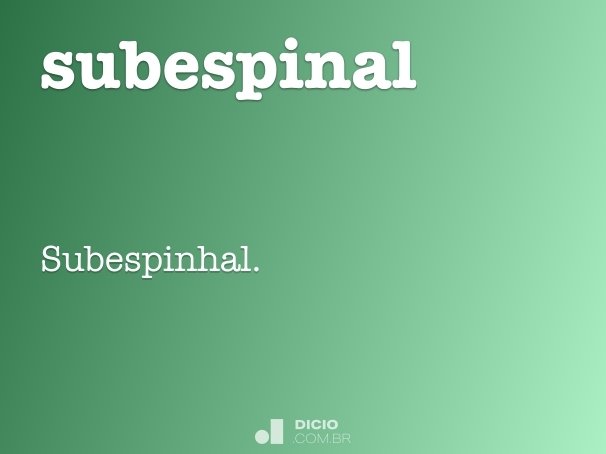 subespinal
