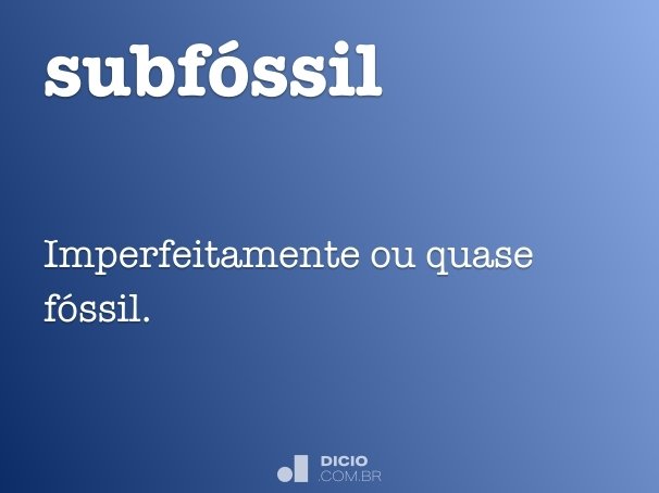 subfóssil