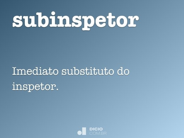 subinspetor
