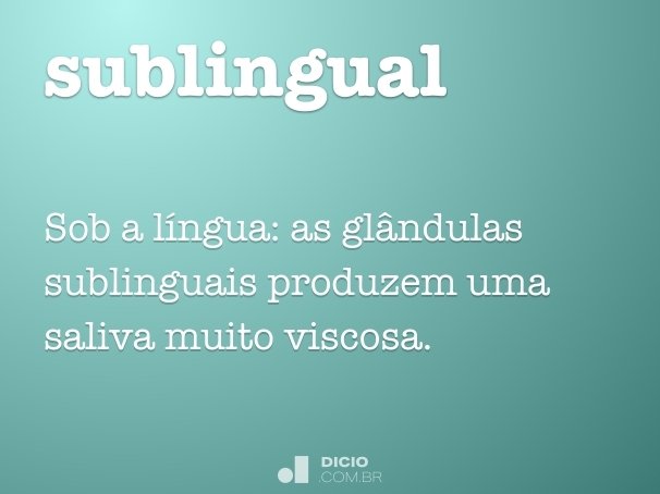 sublingual