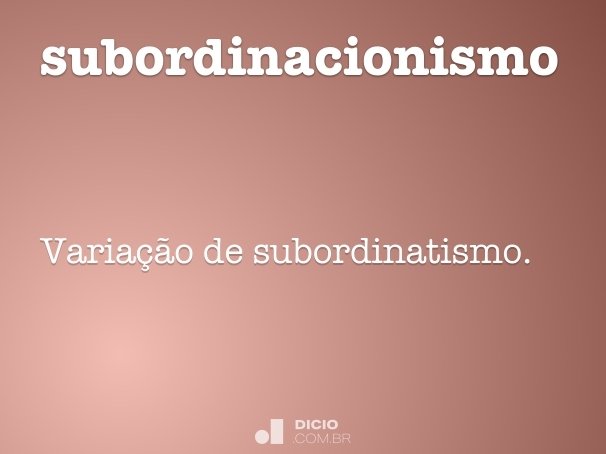subordinacionismo
