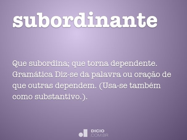 subordinante