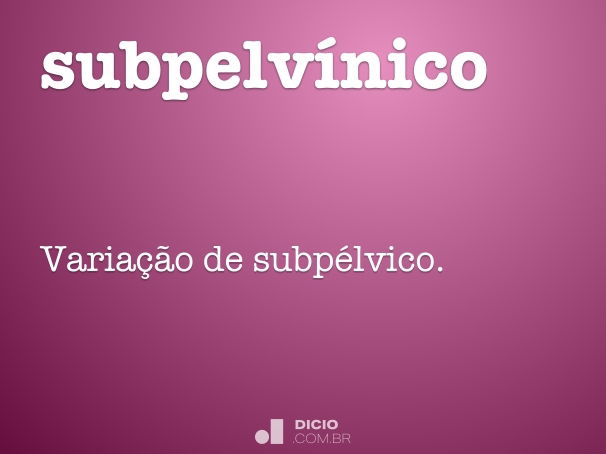 subpelvínico