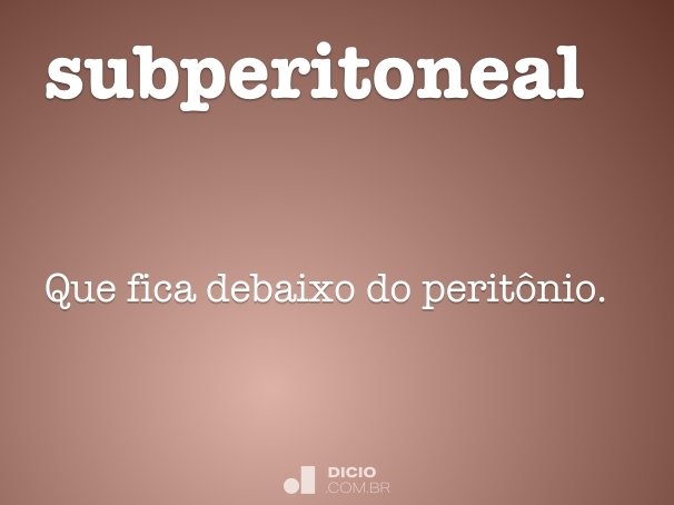 subperitoneal