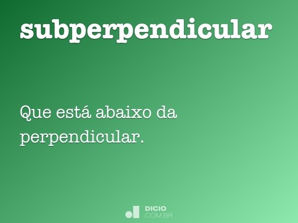 subperpendicular