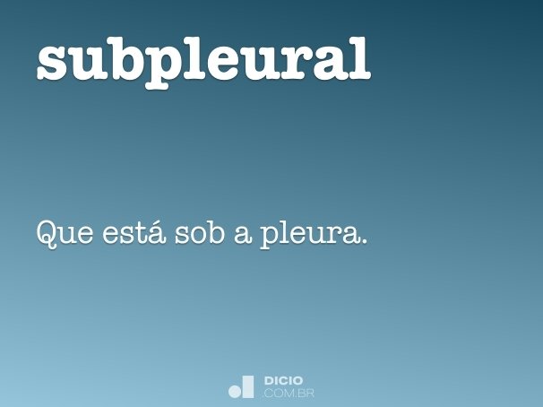 subpleural