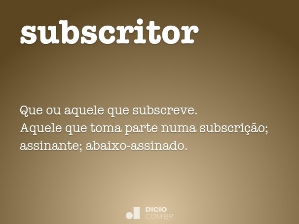 subscritor
