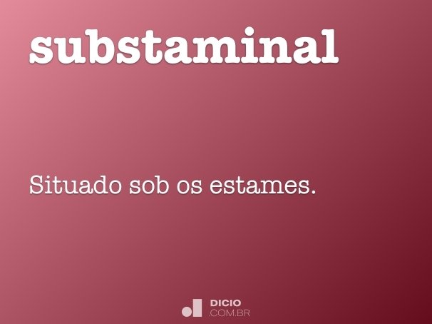 substaminal