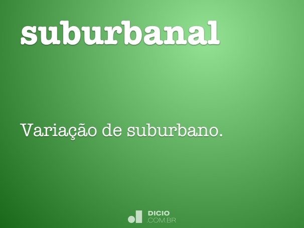 suburbanal