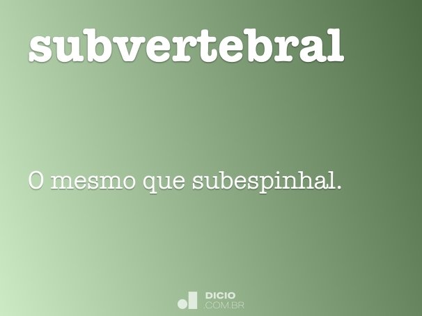 subvertebral