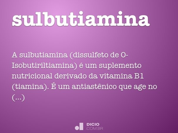sulbutiamina
