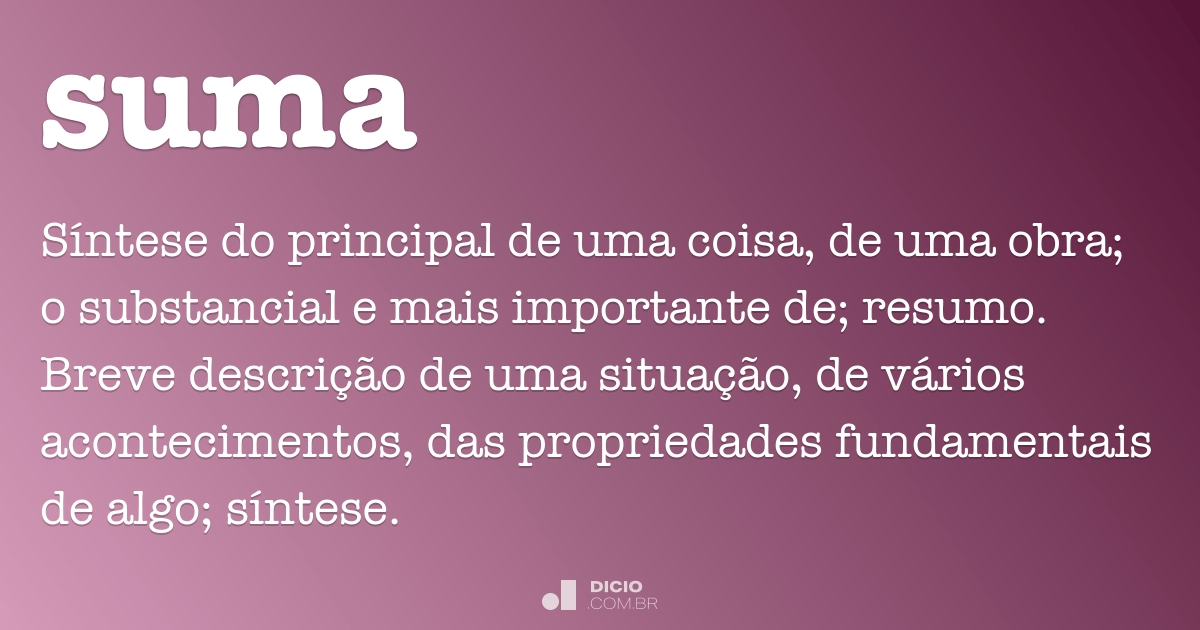 Em resumo - Dicio, Dicionário Online de Português