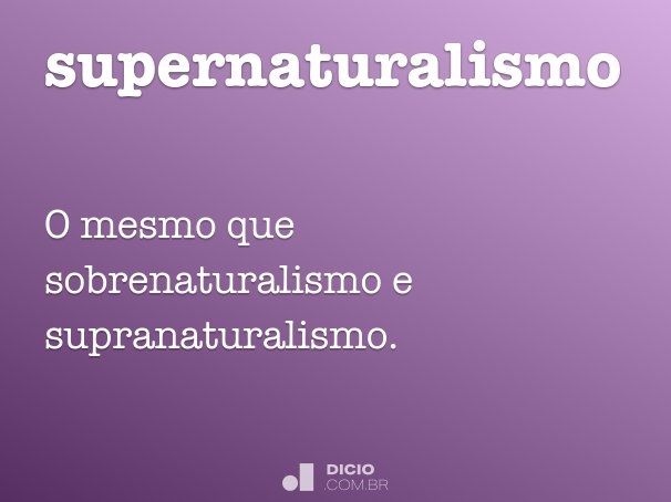 supernaturalismo
