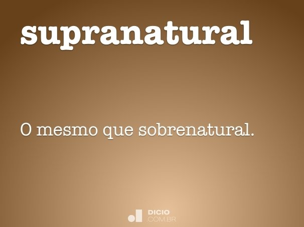 supranatural