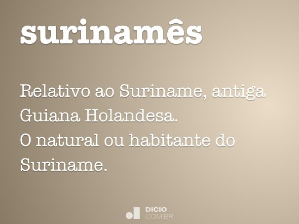 surinamês