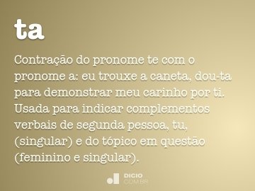 Tá - Dicio, Dicionário Online de Português