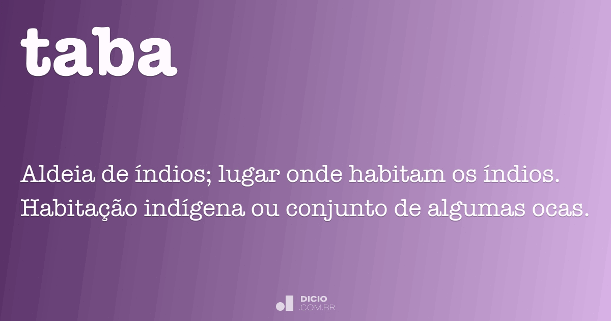 Taba - Dicio, Dicionário Online De Português