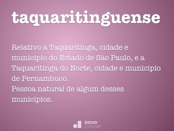 taquaritinguense