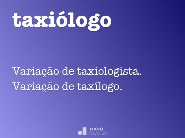taxiólogo