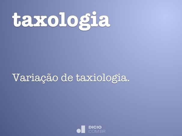 taxologia