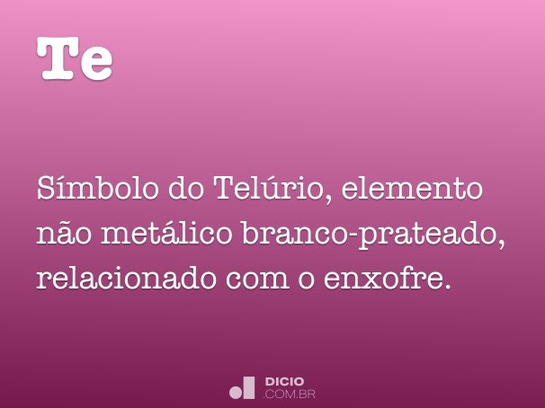 Teque - Dicio, Dicionário Online de Português