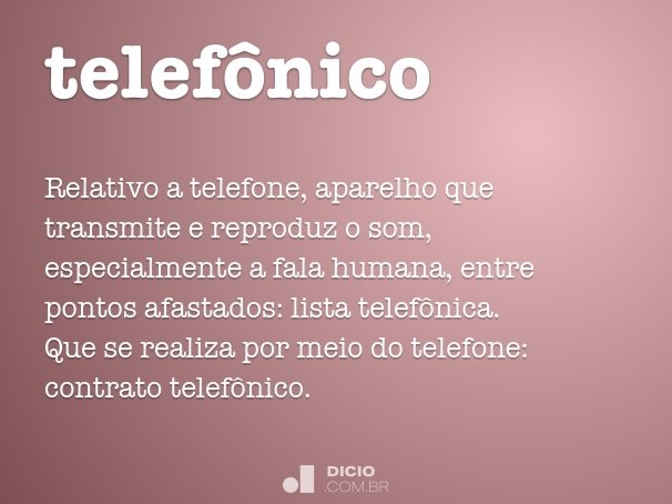 telefônico