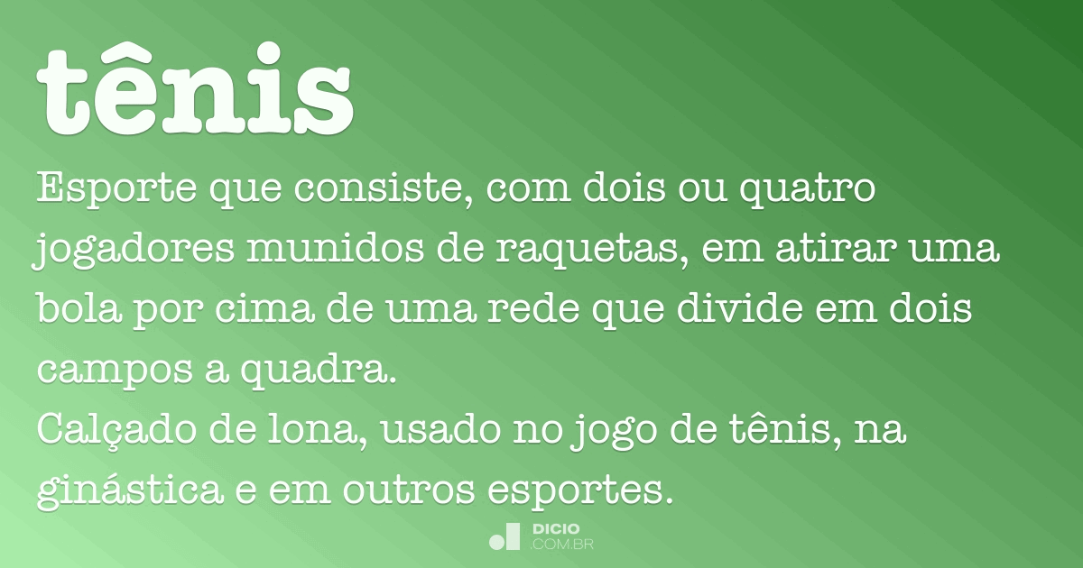 Dicionário de tênis: Tênis de A a Z, 159 termos com pronúncias em inglês