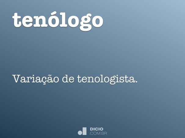tenólogo