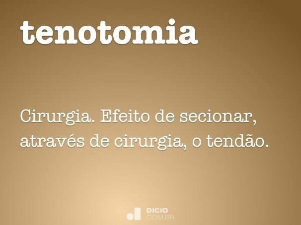 tenotomia