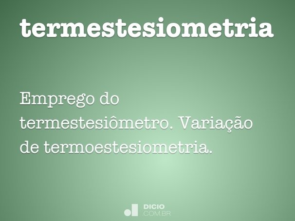 termestesiometria